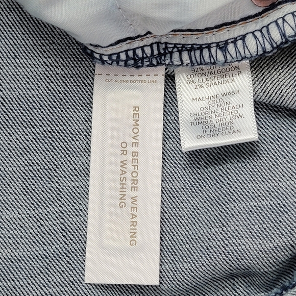 LOFT NEW Women's 12/31 High Rise Modern Skinny Raw Hem Slit Dark Wash Denim Jean - Picture 15 of 16